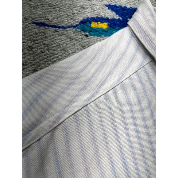 Vintage 90s striped long sleeve button shirt Large surfer skater M - Picture 7 of 8